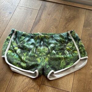 All Things Fabulous Palm Print Green Shorts
